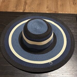 14th & Union Navy and Black Striped sun Hat